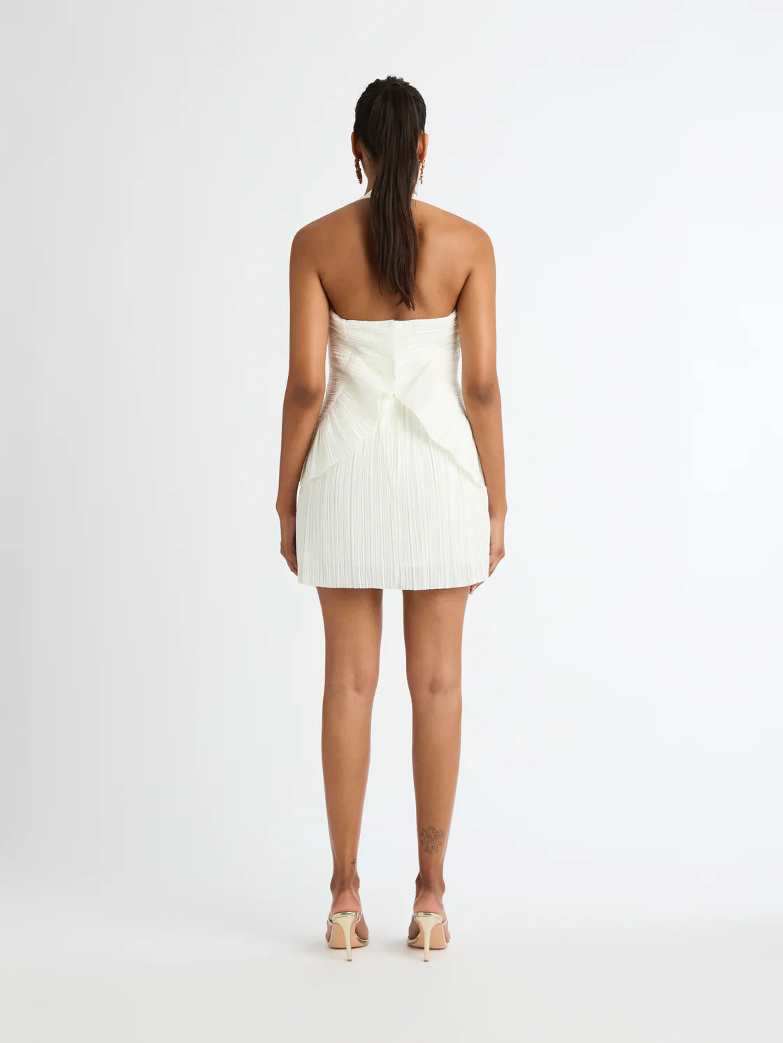 PEYTON PLEATED MINI DRESS