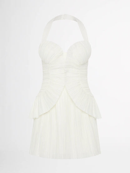 PEYTON PLEATED MINI DRESS