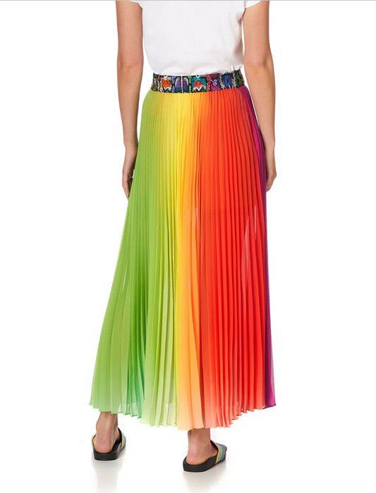 PLEATED FULL HEM SKIRT